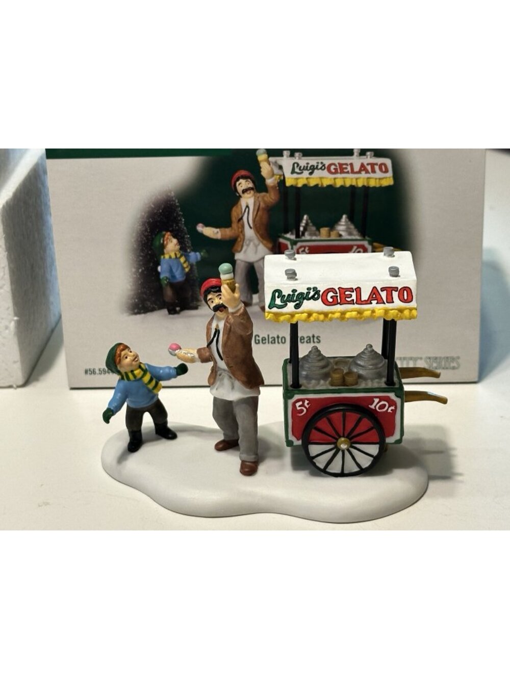 🚨 Department 56 "Luigis Gelato Treats" 59448 Christmas In The City Accessory